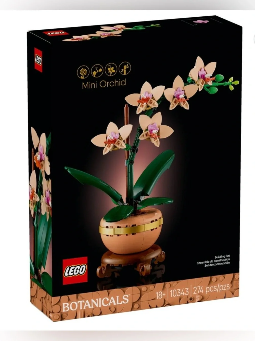 Lego New Botanicals Mini Orchid in Pink, Green and Copper